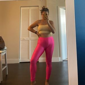 American Apparel pink leggings